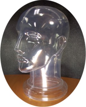 Unisex Mannequin Head Form-Clear (Unisexe Mannequin Head Form-Clair)