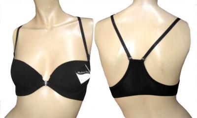 Trendy Front Buckle Black Bra