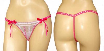 Twin-Bow Pink G-String