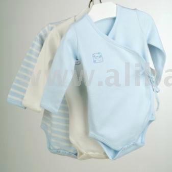 Babyminta 100% Organic Cotton Long-Sleeved Wrapover Body Suits (Babyminta 100% coton bio à manches longues Wrapover Body Suits)