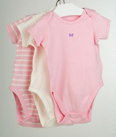 Babyminta 100% Organic Cotton Short-Sleeved Bodysuits (Babyminta 100% органического хлопка с короткими рукавами Bodysuits)