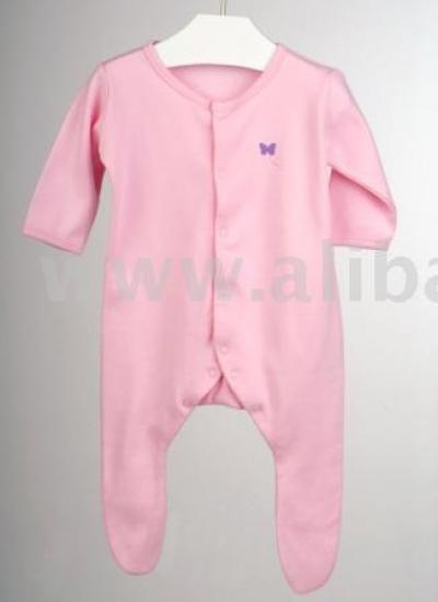 Babyminta 100% Organic Cotton Long-Sleeved Sleepsuit (Babyminta 100% coton bio à manches longues Sleepsuit)