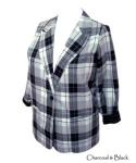 Womens Plaid Plus Size Blazer (Womens Plaid Plus Size Blazer)