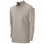 Unisex Prof L/s Polo Silver Tan L (Мужской Проф L / S поле серебро Tan L)