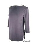 Womens Plush Rayon Blended Boat Neck Top (Womens Plush Rayon Blended Boat Neck Top)