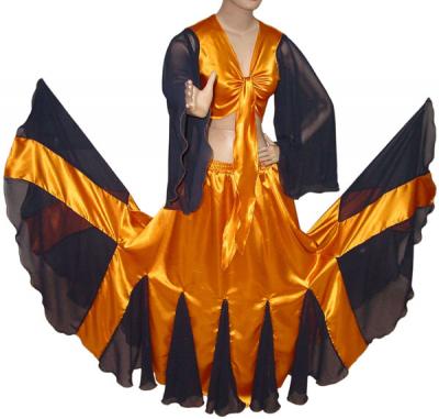 Belly Dance Designer Style Satin / Chiffon Full Circle Skirt Top (Belly Dance Designer Style Satin / Chiffon Full Circle Skirt Top)