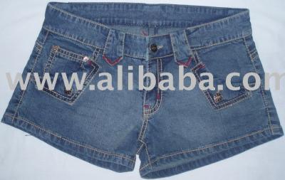 Denim / Cotton Mini Shorts, (Denim / Cotton Mini Shorts,)