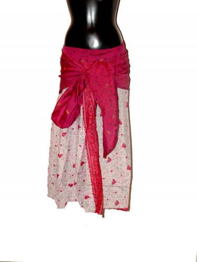 Vintage 2 Layer Boho Hippi Silk Skirt