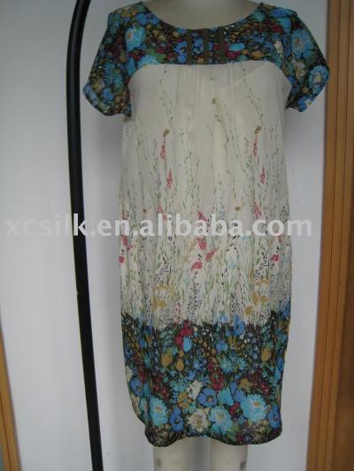 Lady`s silk dress