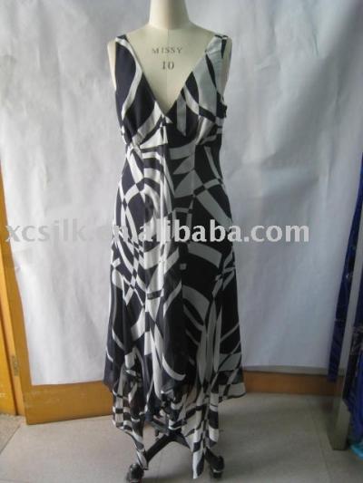 Ladies` silk dress (Ladies` silk dress)