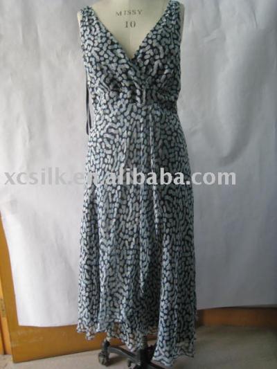 Ladies` silk dress (Ladies` silk dress)