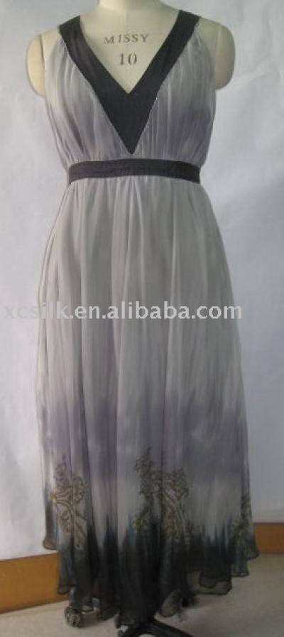 ladies` silk dress (ladies` silk dress)