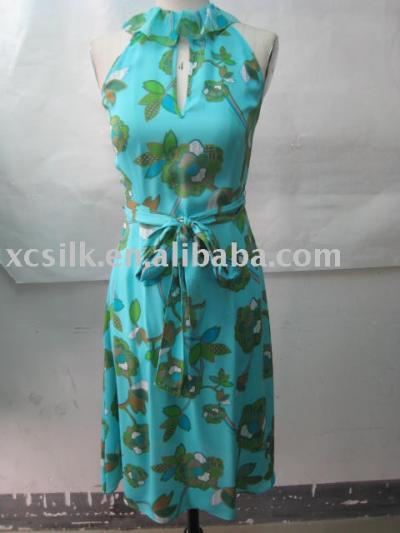 Lady`s silk dress
