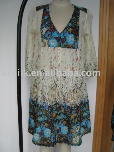 Lady`s silk dress