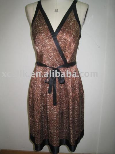 Lady`s silk dress