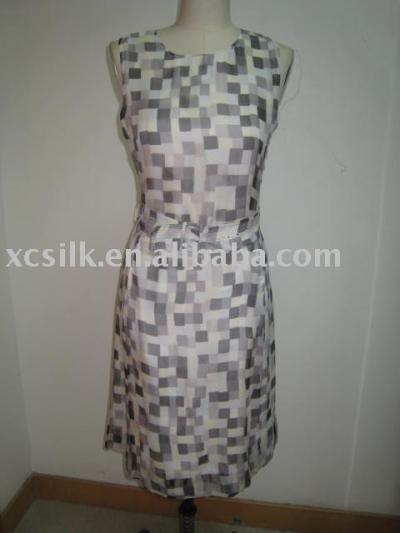 Lady`s silk dress