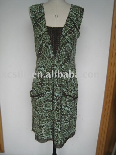 Lady`s silk dress