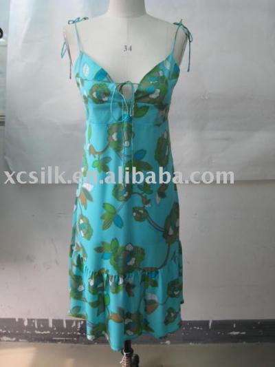 Lady`s silk dress