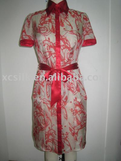 Lady`s silk dress