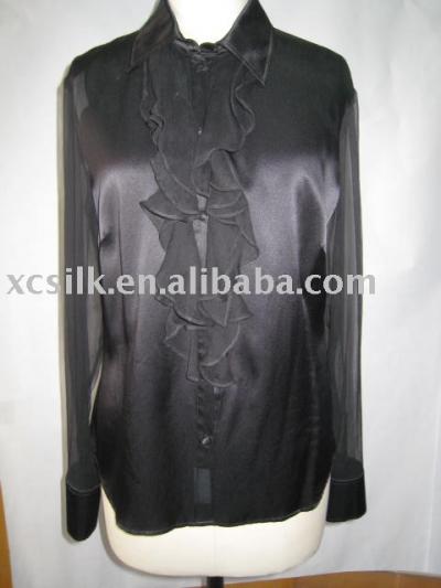 Ladies` silk blouse (Ladies` silk blouse)