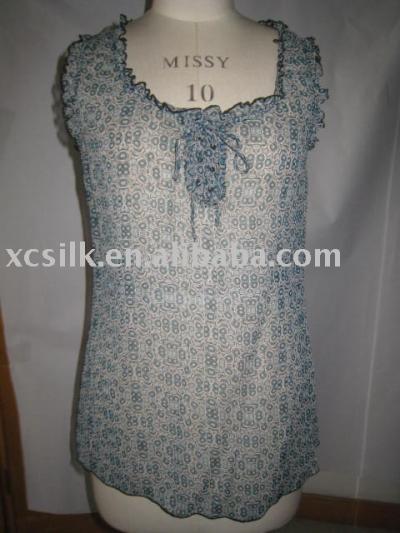 Ladies` silk top (Ladies` silk top)