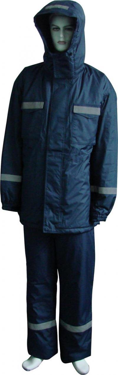 rainproof wear with poly twill PVC coating---with reflactive tape (l`usure avec un revêtement imperméable poly twill --- PVC avec du ruban reflac)