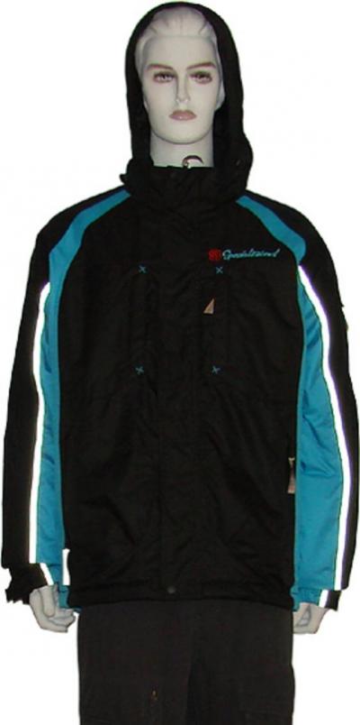 men`s cotton padding Ski Jacket with PVC coating