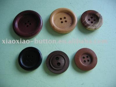 wood button