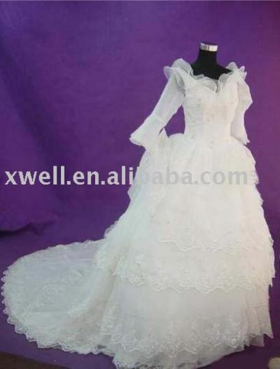 Conservative Wedding Dress with Long Sleeve