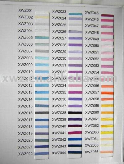colour card of 100% silk ribbon (Farbkarte von 100% Seidenband)