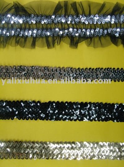 Elastic paillette lace (Elastische Spitzen paillette)