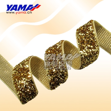 Metallic velvet ribbon (golden)