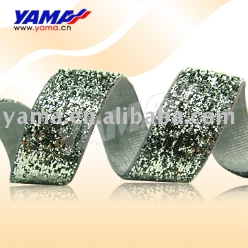 Metallic velvet ribbon (argent)