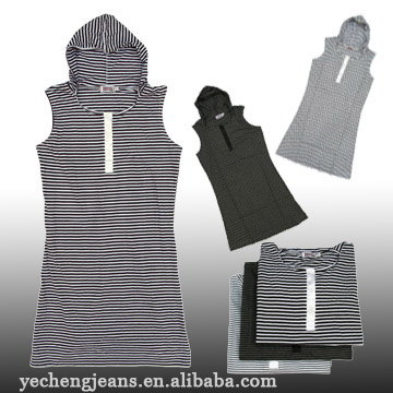 Ladies` Sleeveless T-shirt with hat (Дамские рукавов футболки с шляпой)