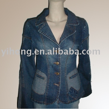 Ladies` Stretch denim Jacket (Ladies `denim Stretch Jacket)