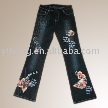 Ladies` Ramie Cotton Printed Pants (Ladies `Ramie coton imprimé Pantalons)