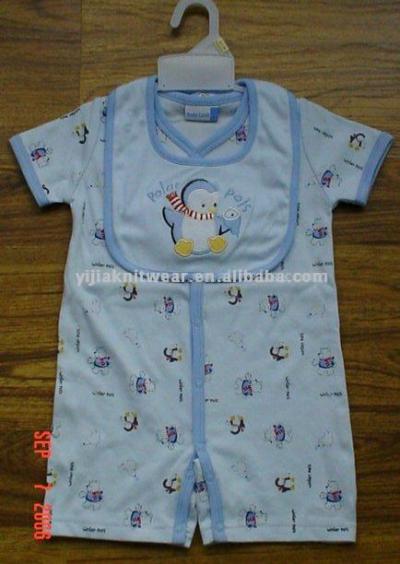 Baby Boy Romper with Bib (Baby Boy Romper with Bib)