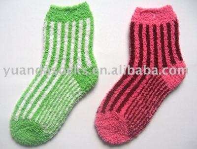 Eyelash yarn socks (Eyelash yarn socks)