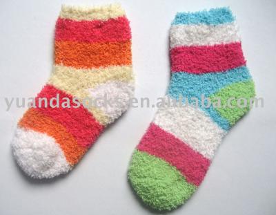 Eyelash yarn socks (Eyelash yarn socks)