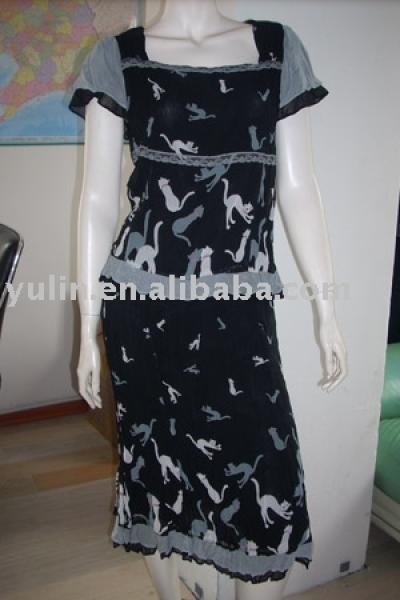 Ladies `Polyester 2-teilig Kleid (Ladies `Polyester 2-teilig Kleid)