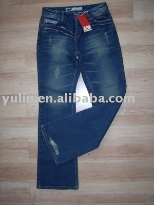 ladies` denim jeans (ladies` denim jeans)