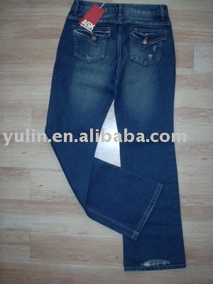 ladies` denim jeans (ladies` denim jeans)