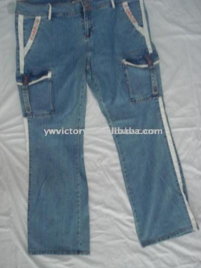 Stock Lady`s Low-Waist Stretch Jeans