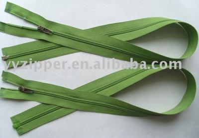 Nylon zipper with injected and ironed top%26bottom stop (Nylon-Reißverschluss mit injiziert und gebügelt top% 26bottom stoppen)