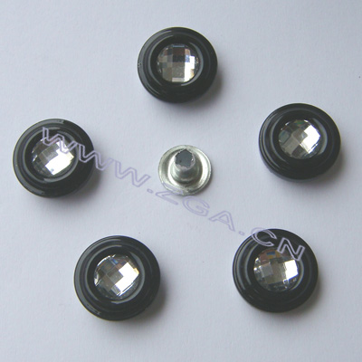 Tubular Rivet with Acrylic and Rhinestone (Tubular Rivet with Acrylic and Rhinestone)