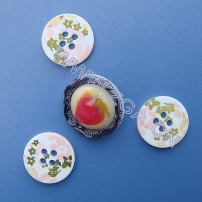 plastic button with fashion printing, polyester button,cloth button (plastic button with fashion printing, polyester button,cloth button)