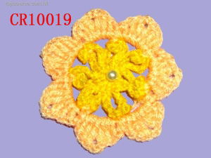 cr10019 crochet flower (cr10019 крючком цветок)