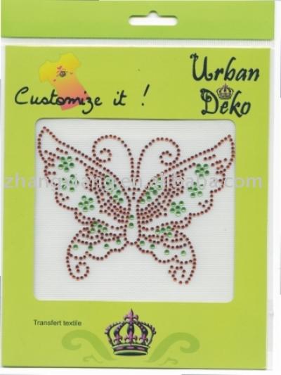Red butterfly rhinestone motif (Red butterfly rhinestone motif)