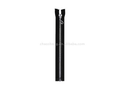 No.5 plastic silver plated zipper O/E,A/L