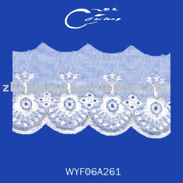 T/C embroidery laces (T / C Stickereien Spitzen)